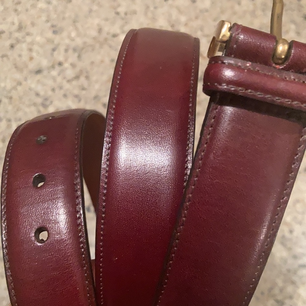 Trafalgar Mens Leather Belt Cortina Handmade Ltd. in the USA Vintage SZ 38 - Picture 7 of 11